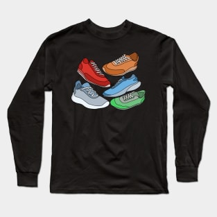 Colorful Cool Shoes Long Sleeve T-Shirt